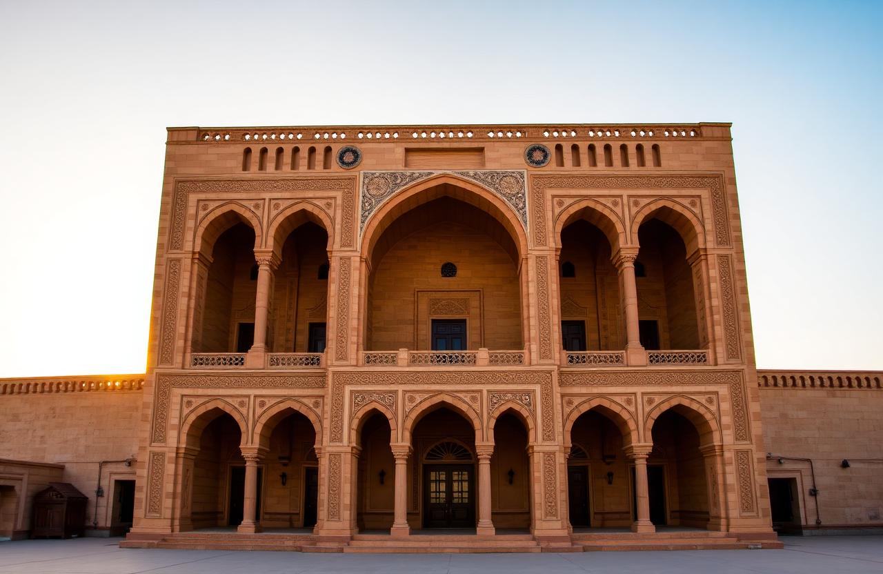 Plaza Amir Chakhmagh en Yazd con su fachada de tres pisos