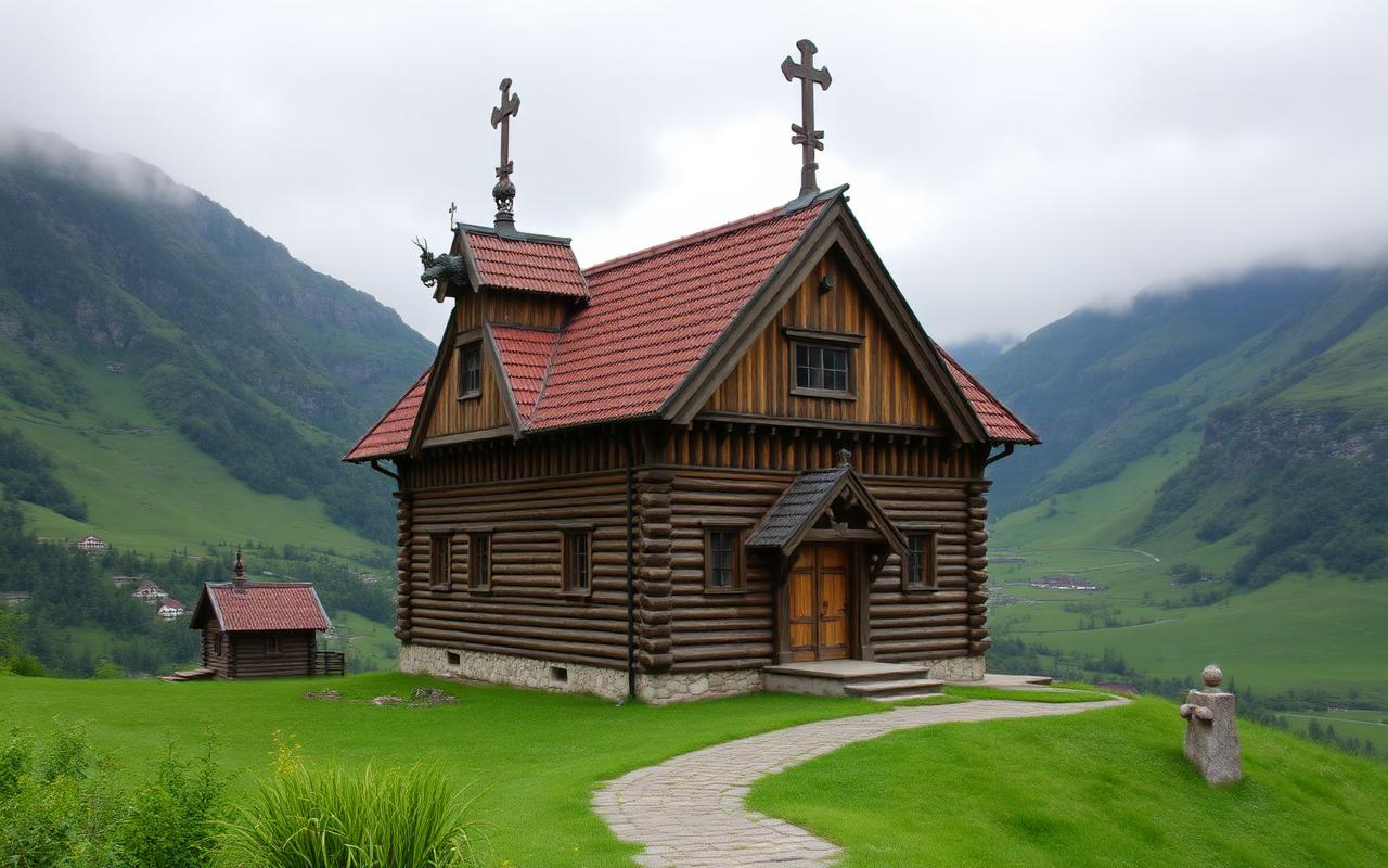Iglesia de madera Borgund Stavkirke