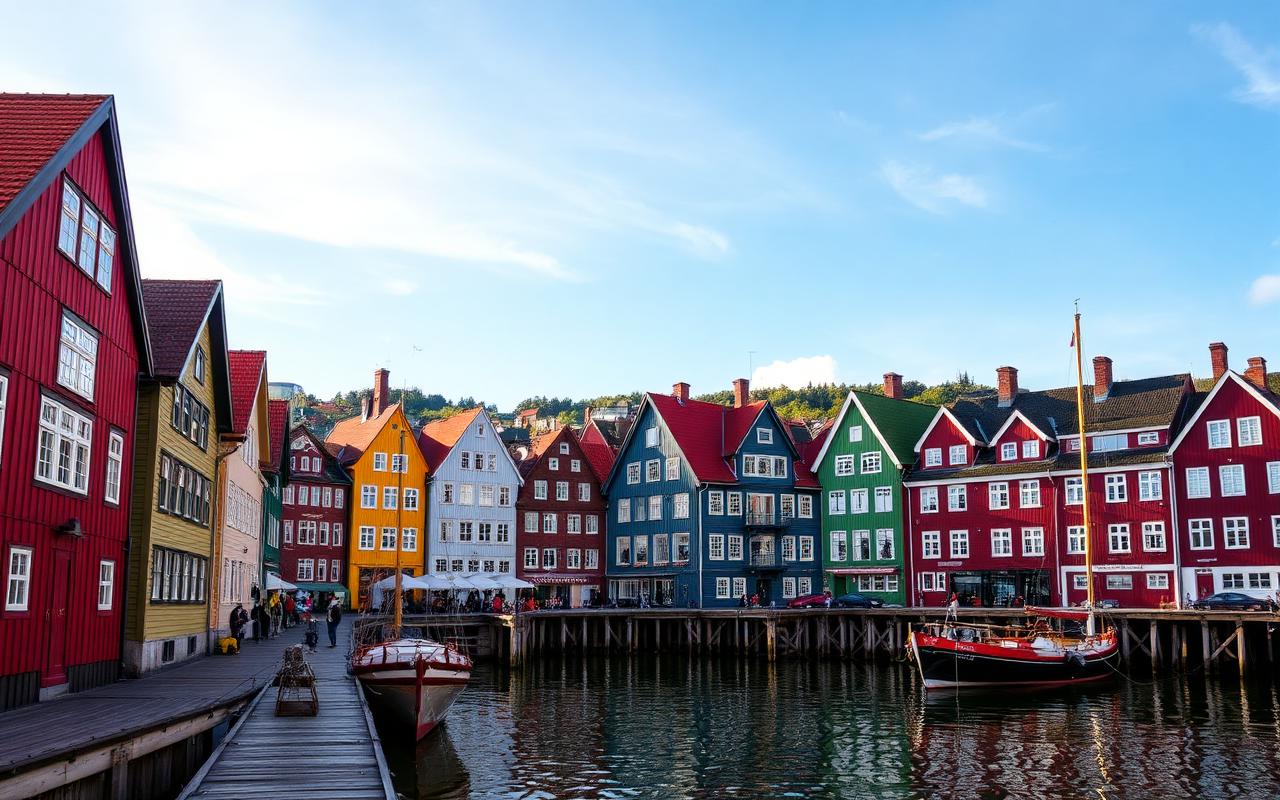 Casas hanseáticas de Bryggen en Bergen