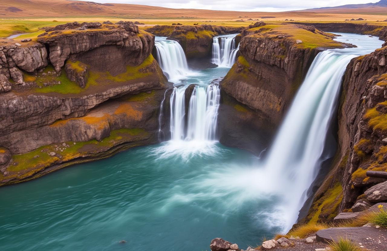 Cascada de Goðafoss en el norte de Islandia
