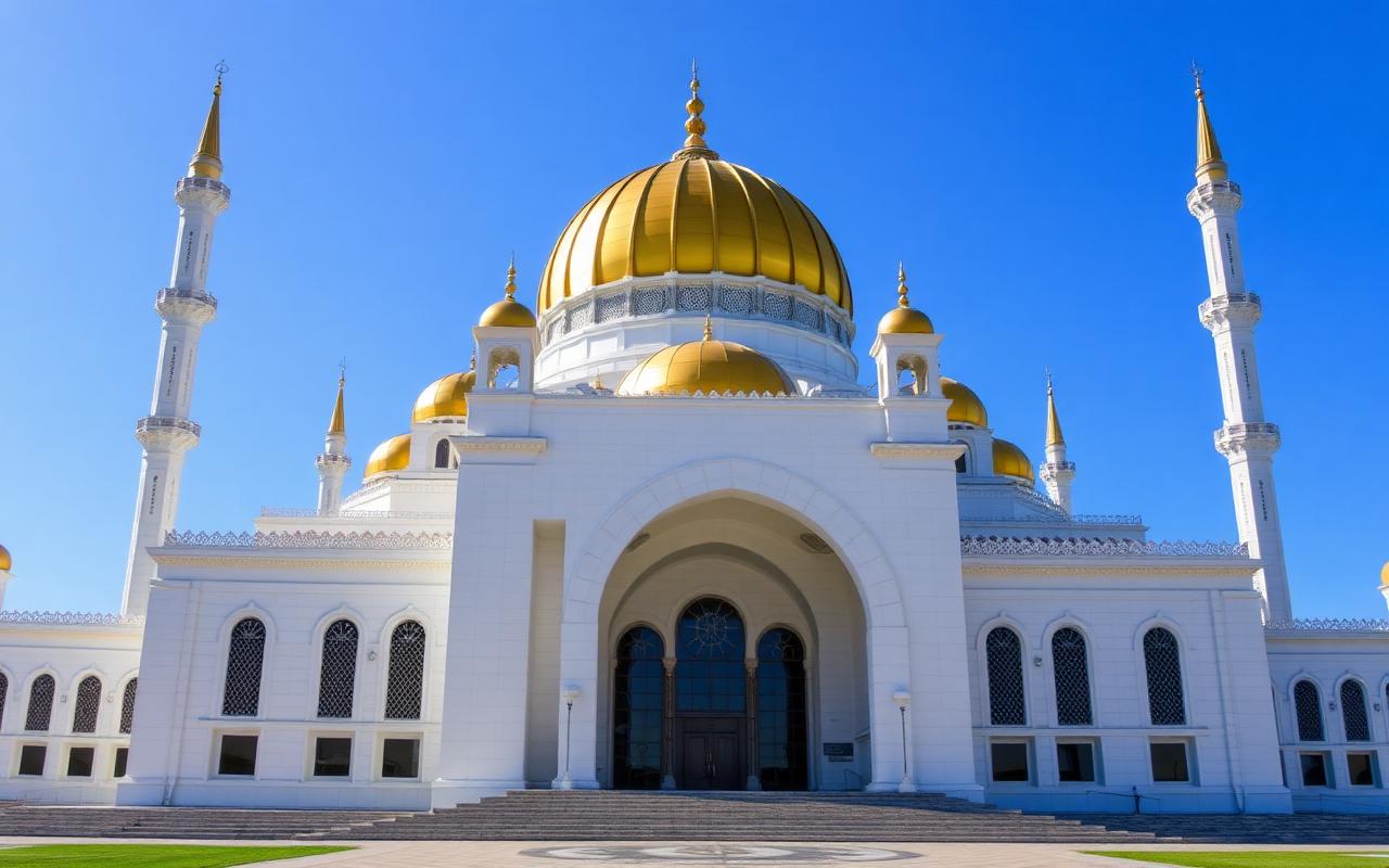 Gran Mezquita de Astana con cúpula dorada