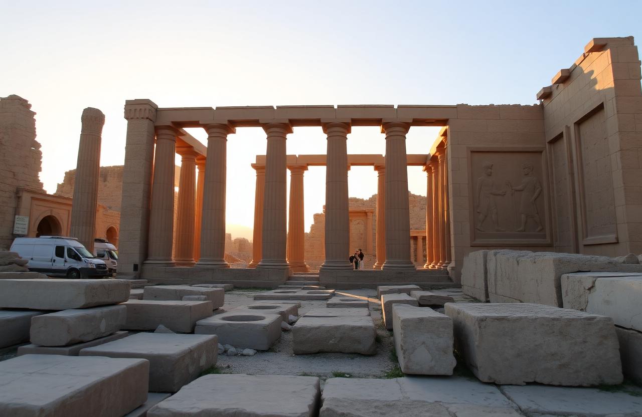 Ruinas y columnas aqueménidas de Persépolis