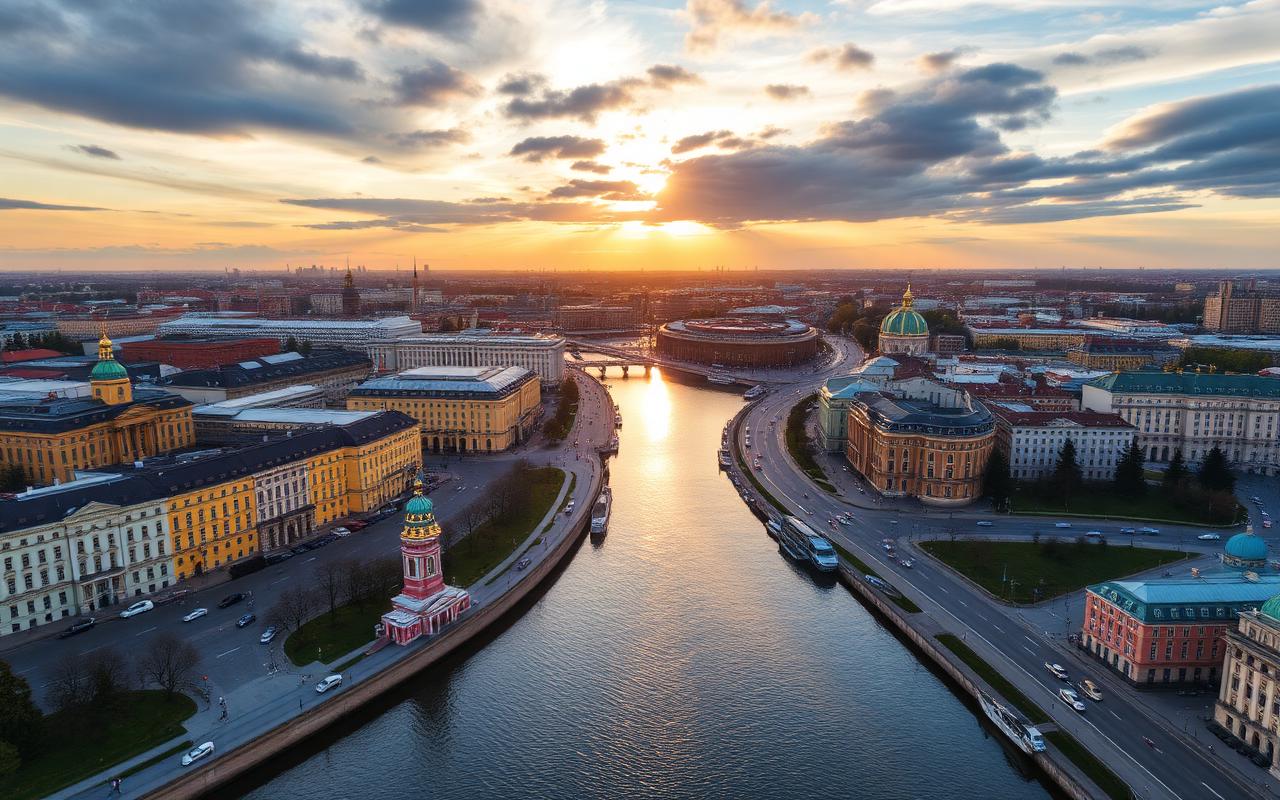 Vista aérea de San Petersburgo