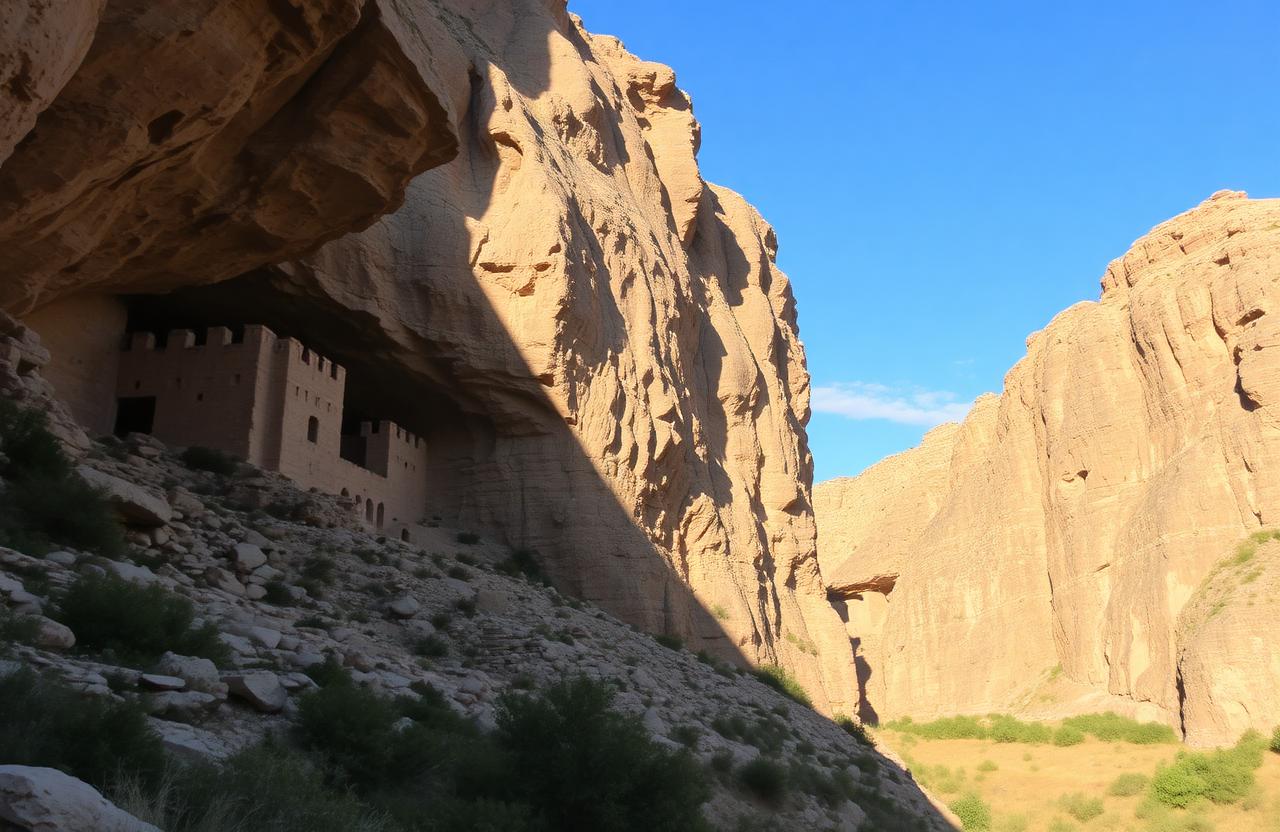 Ciudad rupestre de Vardzia excavada en un acantilado del sur de Georgia