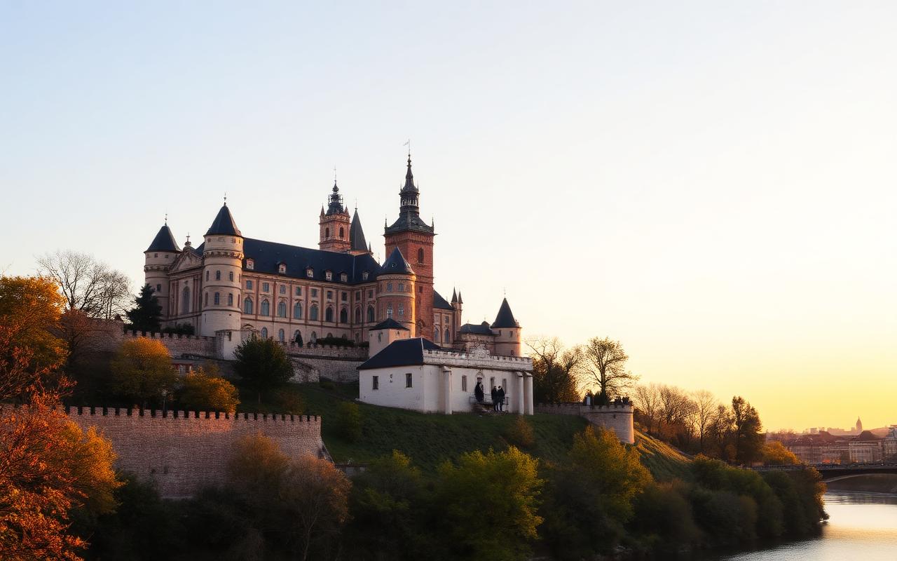 Castillo de Wawel sobre el río Vístula en Cracovia